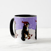 Winter Bernese Mountain Dog Mok (Voorkant links)