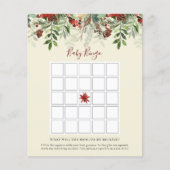 Winter Berries | Baby shower Bingo Game Card (Voorkant)