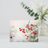 Winter Berries Briefkaart (Staand voorkant)