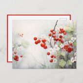 Winter Berries Briefkaart (Voorkant / Achterkant)