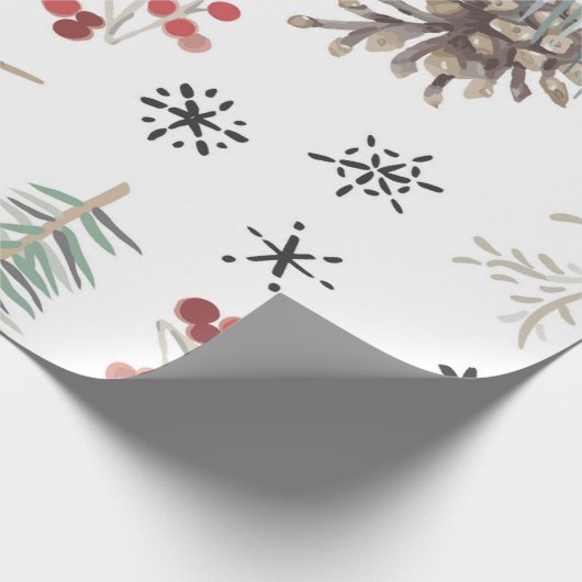 Winter Berries Cadeaupapier (Hoek)