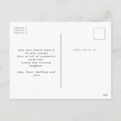 Winter Berries Elegant Script 3Photo Christmas Feestdagenkaart (Achterkant)