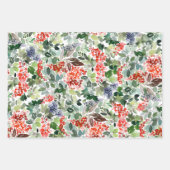 Winter Berries en Greenery Kerstmis  Inpakpapier Vel (Voorkant 3)