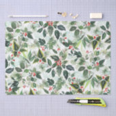 Winter Berries en Greenery-kerstpapier Tissuepapier (Craft)