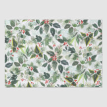 Winter Berries en Greenery-kerstpapier