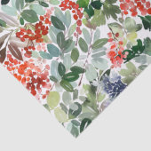 Winter Berries en Greenery-kerstpapier Tissuepapier (Detail)