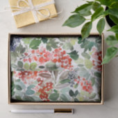 Winter Berries en Greenery-kerstpapier Tissuepapier (Geschenk)