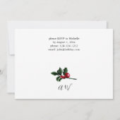 Winter Berries en Pine Greenery kerstfeest Kaart (Achterkant)