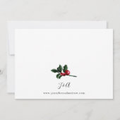 Winter Berries en Pine Greenery Wedding 2 Kaart (Achterkant)