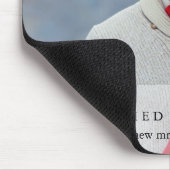 Winter Berries Gehuwd en Merry Photo Mousepad Muismat (Hoek)