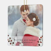 Winter Berries Gehuwd en Merry Photo Ornament (Links)