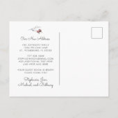 Winter Berries Greenery Holiday Wreatnew Address Aankondigingskaart (Achterkant)