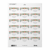 Winter Berries Greenery kerstadreslabel Etiket (Full Sheet)