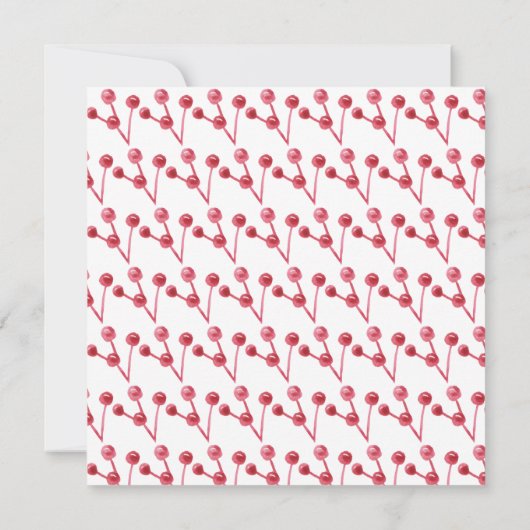 Winter Berries Greenery kerstfoto | Vierkant (Achterkant)