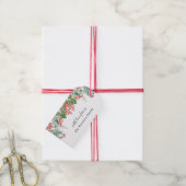 Winter Berries Greenery Kerstmis Cadeaulabel (Met Touw)