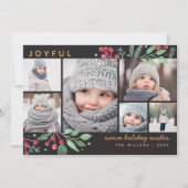 Winter Berries Greenery Kerstmis Multi-Foto (Voorkant)