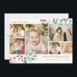Winter Berries Greenery Kerstmis Multi-Foto<br><div class="desc">Een feestelijke feestkaart met onze exclusieve waterverf voor de winter voor plantaardige stoffen en bessen,  die speciaal is bedoeld voor het lijst en waarop u uw foto kunt markeren. Deze multi-fotocollage benadrukt 6 van uw foto's. Al tekst is volledig klantgericht.</div>