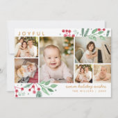 Winter Berries Greenery Kerstmis Multi-Foto (Voorkant)