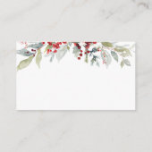 Winter Berries Greenery Wedding Website RSVP Informatiekaartje (Achterkant)