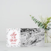 Winter Berries kerstfeestdag één rondje Feestdagenkaart (Staand voorkant)