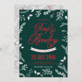 Winter Berries - kerstfeestdag - uitnodiging (Voorkant / Achterkant)