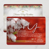 Winter Berries kerstsympathie Dank u wel kaartje Kaart (Voorkant / Achterkant)