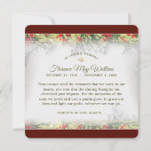 Winter Berries kerstsympathie Dank u wel kaartje Kaart (Achterkant)