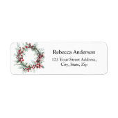 Winter Berries Krans Retouradres Etiket (Voorkant)