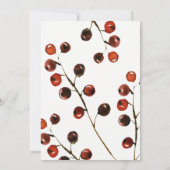 Winter Berries Liefde en Bedankt Fotokaart (Achterkant)