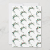 Winter Berries Modern Script Holiday Party Kaart (Achterkant)