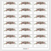 Winter Berries Pine Bruiloft Gast Adresetiketten Sticker (Vel)