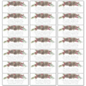 Winter Berries Pine Bruiloft Gast Adresetiketten Sticker (Voorkant)