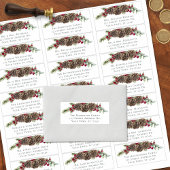 Winter Berries Pine Bruiloft Gast Adresetiketten Sticker