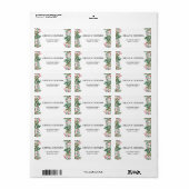 Winter Berries Pine Cone Greenery Wedding Etiket (Full Sheet)