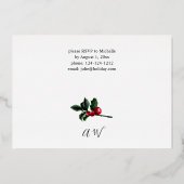 Winter Berries & Pine Greenery Holiday Party Folie Uitnodiging (Achterkant)