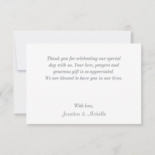 Winter Berries Pine Greenery Inspirerend Wedding Bedankkaart (Achterkant)