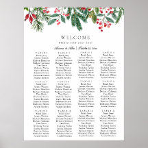 Winter Berries Pine Greenery Trouwstoel Grafiek