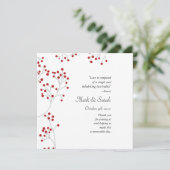 Winter Berries Red Wedding Programme Programmakaart (Staand voorkant)