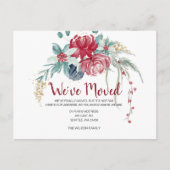 Winter Berries Rustic Moving Holiday Aankondiging Briefkaart (Voorkant)