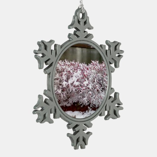 Winter Berries Snowflake Framed Ornament (Links)