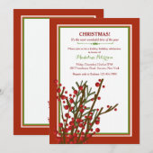 Winter Berries Uitnodiging (Voorkant / Achterkant)