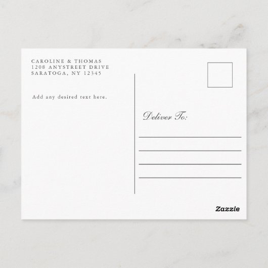 Winter Berries Waterverf Botanical Save the Date Briefkaart (Achterkant)