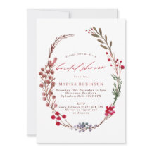 Winter Berries Wreath Bridal Shower