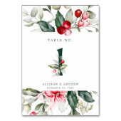 Winter Berry # 1 Tabelnummer Kaart (Achterkant)