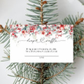Winter Berry Bloemen Kerst Luier Raffle Informatiekaartje