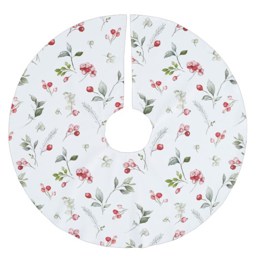 Winter Berry Botanische Boomrok Kerstboom Rok (Voorkant)