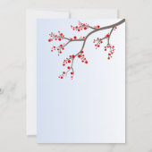 Winter Berry Branch Wedding Kaart (Achterkant)