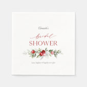 Winter Berry Bridal Shower Napkin Servet (Voorkant)