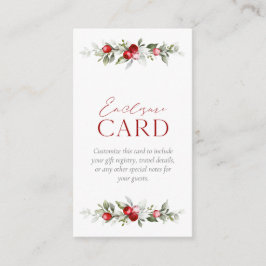 Winter Berry Bruiloftsfeest Informatiekaartje