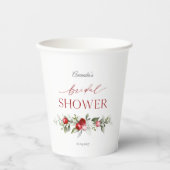 Winter Berry Bruiloftsfeest Papieren Bekers (Voorkant)